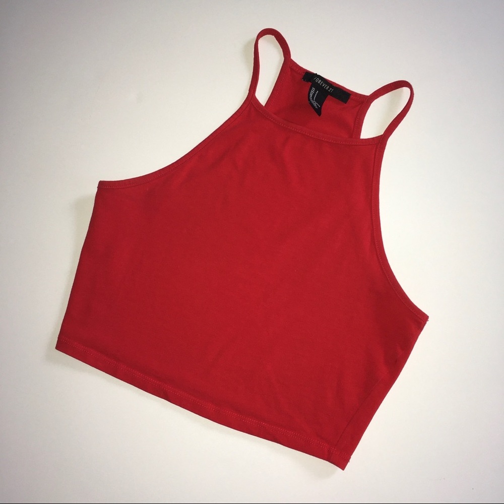 90s Style Red Crop Tank🍓